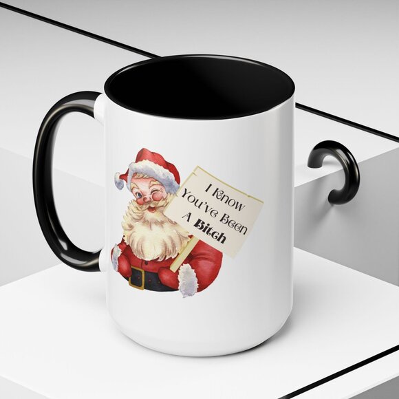 I Know You've Been A Bi!ch, Funny Christmas Mug, Stocking Stuffer, Secret Santa - Picture 4 of 6